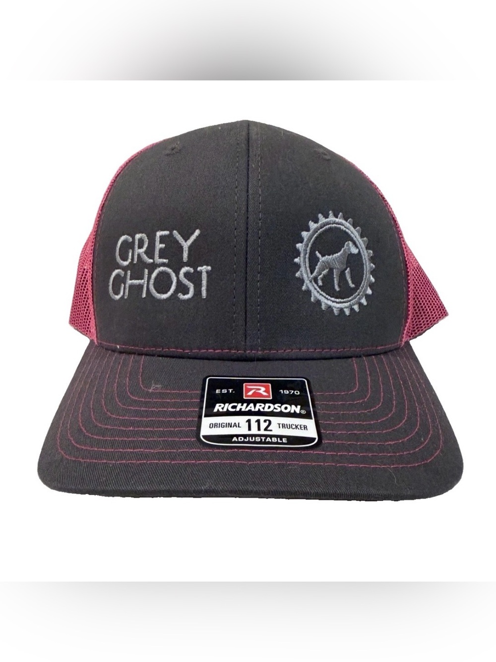 Grey Ghost Bicycles Pink And Grey Trucker Hat New